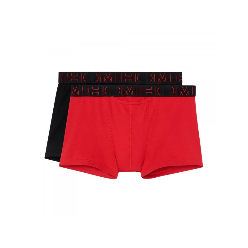 HOM H01 Boxer Briefs 2Pack Boxerlines 1 Black Red